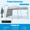 Grey Pop-Up Outdoor Canopy Tent Large Shade Portable with Sidewalls